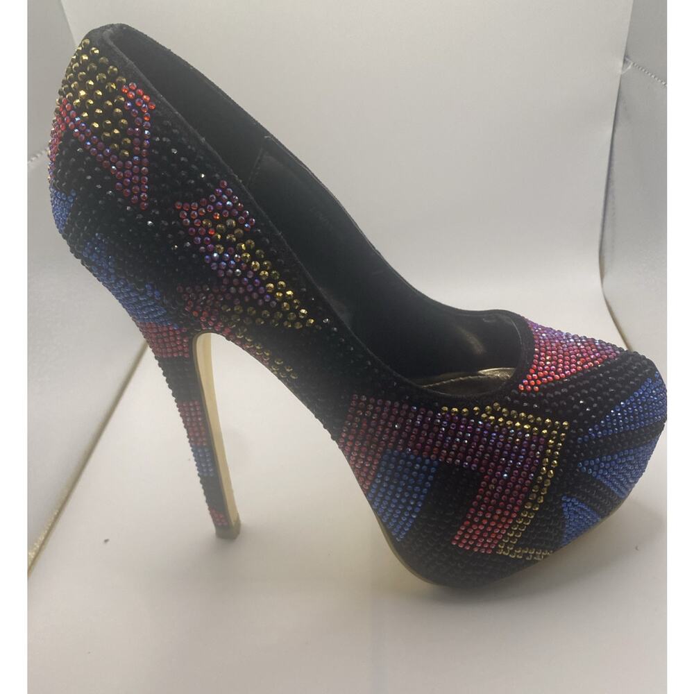 Mascote Beaded Platform Barbie Core Stripper Pole Dancer High Heels Shoes Size 8 - Picture 12 of 14